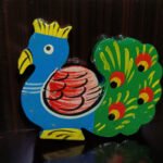 Refrigerator Wooden Toy Magnet - Peacock (single item)