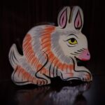 Refrigerator Wooden Toy Magnet - White Rabbit (single item)