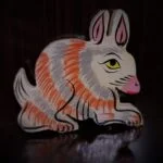 Refrigerator Wooden Toy Magnet - White Rabbit (single item)