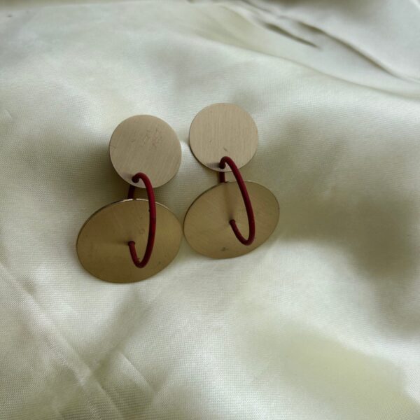 Brass Finish Earrings