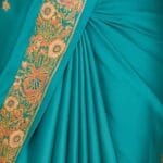 Golden Threads of Elegance – Shifon with Parsi Work - Image 2