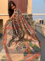 Tussar with Hand Painting Saree – Exclusive Festive Collection