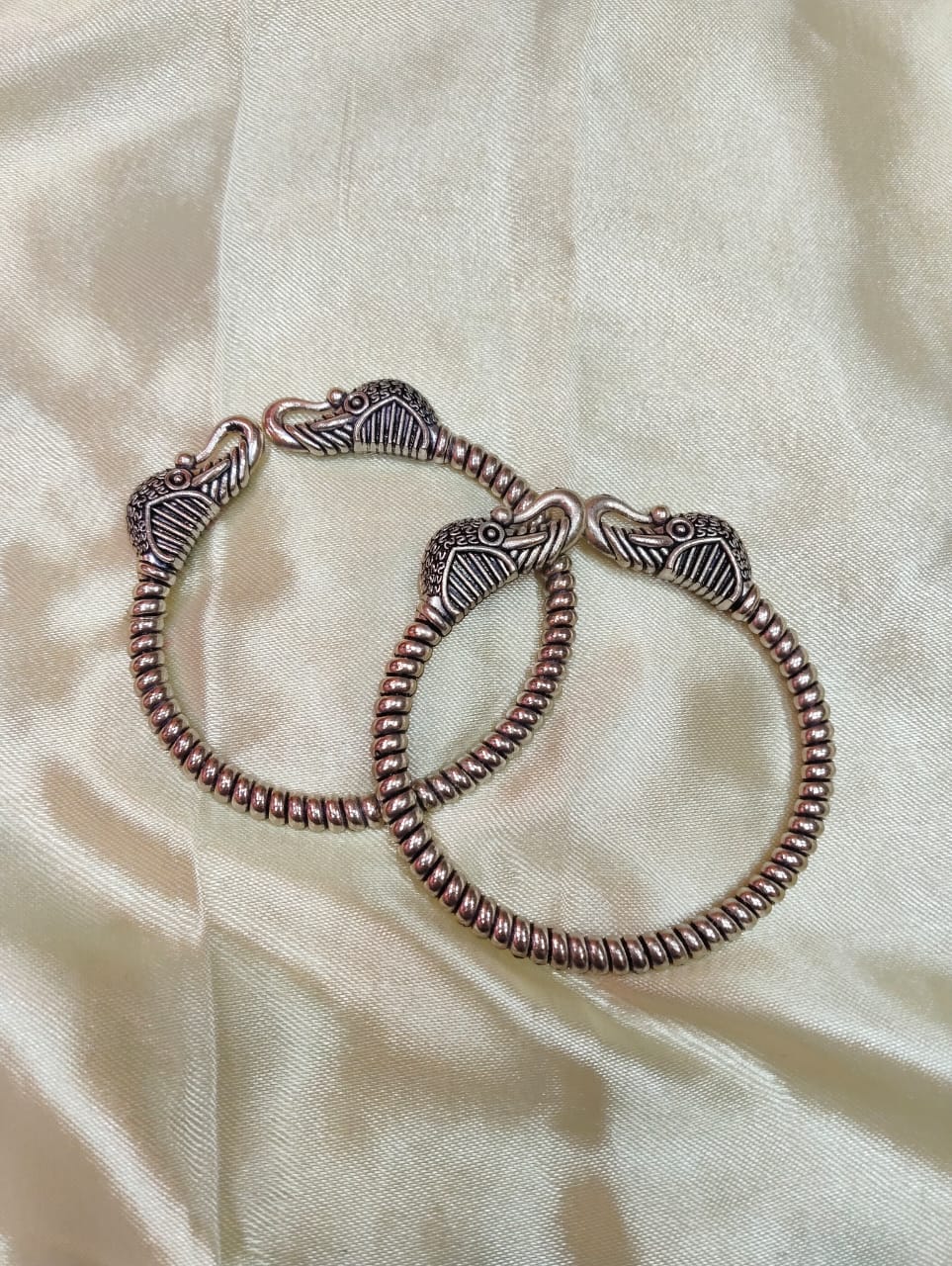 WhatsApp Image 2025-10-11 at 9.05.15 PM GS Bangle _250- Silver Oxidized Bangle Set - Image 1
