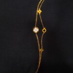 Lustre Charm Floral Gold Bracelet