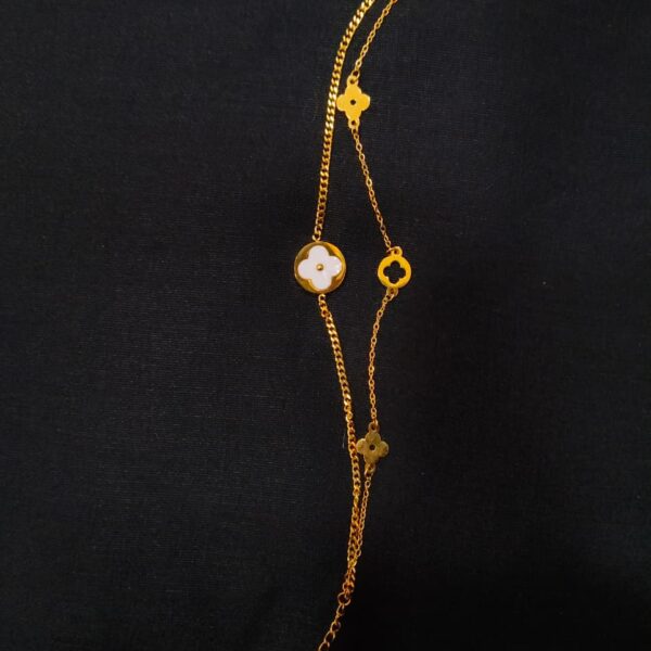 Lustre Charm Floral Gold Bracelet