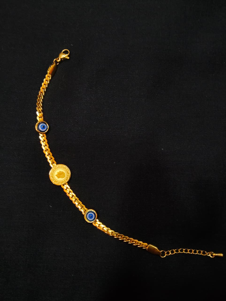 Anti tarnish bracelet Gold Anti-Tarnish Evil Eye Bracelet – Premium Protective Charm for Everyday Elegance - Image 1