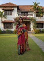 Tussar with kantha work - Image 2