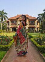 Tussar with kantha work