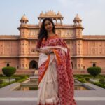 Hand Block Print Silk Saree