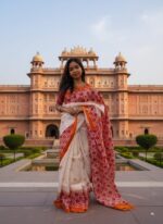 Hand Block Print Silk Saree