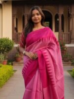 Hand Blocked Silk Saree