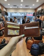 Premium Brown Textured Leather Bi-Fold Wallet for Men - Men's Collection - Image 2