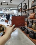 Classic Brown Genuine Leather Bi-Fold Wallet for Men - Men's Collection - Image 3