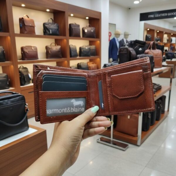 Classic Brown Genuine Leather Bi-Fold Wallet for Men - Men's Collection