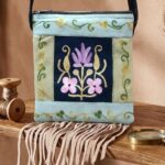 Handcrafted Kashmiri Embroidered Sling Bag with Floral Motif