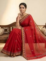 Bangladeshi Cotton Saree with Handcrafted Job Work Border