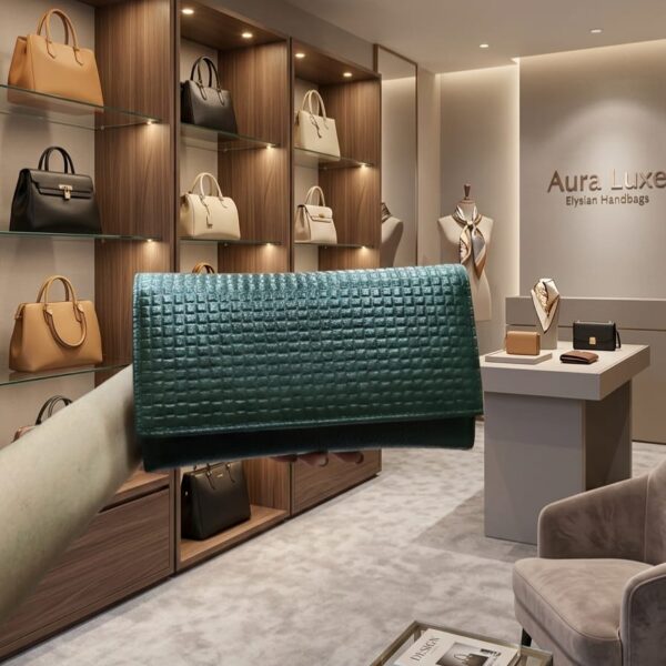 Elegant Textured Teal Clutch Wallet - Women's Collection