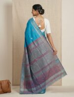 Chhattisgarh Tussar Saree – Blue - Image 3