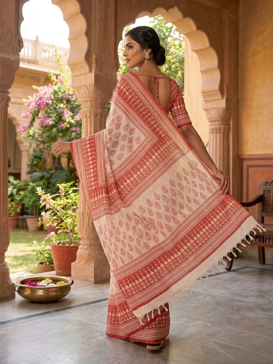 half tussar (1) Half Tussar elegance redefined - Timeless tradition woven in every thread - Image 1