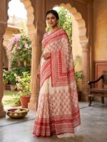 Half Tussar elegance redefined - Timeless tradition woven in every thread - Image 3