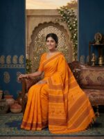 Half Tussar with Hand blocked - Image 2