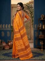 Half Tussar with Hand blocked - Image 3