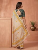 Half Tussar with Jamdani work. Soft and Classic - Image 3