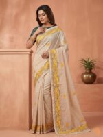 Half Tussar with Jamdani work. Soft and Classic