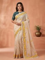 Half Tussar with Jamdani work. Soft and Classic - Image 2