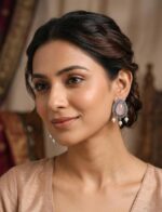 Oxidised Silver Dangle Earrings - Image 2