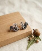 Squirrel Oxidised Stud Earrings