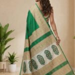 Hand blocked Silk Saree