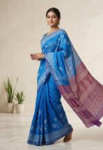 Hand blocked Silk Saree - Image 2