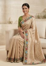 Tussar with Persi work - Image 2
