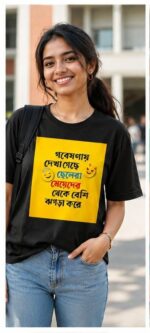 Women's Round Neck Graphics Printed T-Shirt - Image 5